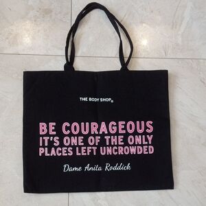 The Body Shop Black and Pink Inspirational Tote
